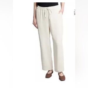 jones New York Linen Blend Pull On Drawstring Wide Leg Pants Size L 12/14